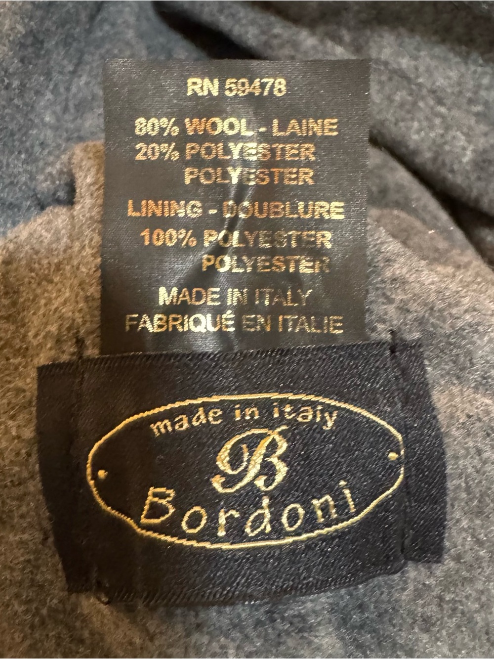 Bordoni Womens Gray Wool Blend Flower Accent Cap Italy - Picture 2 of 3